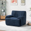 42' Wide Modern Upholstered Chenille Vertical Stripes Accent Chair, Boneless Single Sofa Chair, Armchair Comfy Reading Lounge Chair with Deep Seats for Living Room Bedroom Apartment, Dorms, Navy