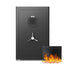 Black Triple Access Security Safe Cabinet, 14.96"L × 12.99"W × 23.62"H