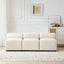 Evelyn 78 in.Armless 3-Piece 3 Seater Modular Couch Sectional Chenille Sofa for Living Rooms,Bedrooms,Apartment Office