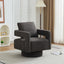 29.13' W Square Swivel Accent Chair, Modern Rotating Arm Chair with Open Back,360 Degree Rotation, Lounge Club Chair with Removable Back Cushion for Living Room, Hotel, Bed Room,Charcoal