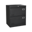 Modern Black Metal 2 Drawer Lateral File Cabinet with Lock for Home Office Use