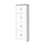 Tall Storage Cabinet with 8 Doors and 4 Shelves, Wall Storage Cabinet for Living Room, Kitchen, Office, Bedroom, Bathroom, White