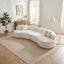 Modern Curved L-Shape Luxury Sectional Oversized Sofa: Minimalist Design, Comfy Sleeper Couch for Living Room, Apartment & Reception Spaces,No Assembly Required