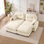 Cloud Sectional Couches,Premium Chenille Fabric Paired With Soft Throw Pillows ,Quilted Pleated Design High-Density Foam Ergonomic Design Easy Install Elegant Armrests,Fits Bedrooms,Beige