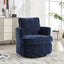 Vanity Chair,Swivel Accent Chair, 360 Degree Round Swivel Barrel Chair, Upholstered Comfy Swivel Chairs for Living Room,Accent Chairs for Bedroom, Reading Room,Powder Room,(Velvet, Blue)