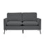TS Nordic Retro Light Luxury Leather Upholstered Sofa Loveseat, Gray, 55.91L x 31.90W x 26.80H inches
