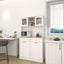 67.7' Tall Kitchen Trash Can Storage Cabinet with 3 Adjustable Shelves, 2 Drawers and 1 Tilt Out Trash Cabinet for Kitchen, Dinning Room, Living Room-White