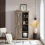 Tall Storage Cabinet Barn Door Storage Country Wood Rustic Farmhouse Pantry Cupboard Barn Door Kitchen Organizer Furniture Home Drawer Shelves 39.37*15.75*74.4 Gray Wash