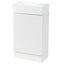 Modern White Bathroom Vanity with Ceramic Sink and Two-tier Shelf, 18.6' L x 10.6' W x 33.2' H, MDF Board Construction, Left or Right Orientation