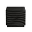 Modern Solid Wood Nightstands Set of 2, Bedside Table with 2 Drawers, No Handles, Sofa End Table for Living Room & Bedrooms, Black