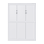 Queen Murphy Bed, 65-inch Foldable Wall Bed with Metal Frame and Solid Wood Slats, White Finish, Space-Saving Design for Bedrooms and Guest Rooms