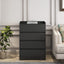 4 Drawer Dresser, Chest of Drawers Without Handle,Black Dresser for Bedroom 100% Waterproof, Modern Wooden Cabinet with Sturdy Frame for Living Room, Entryway, Bedroom, Hallway, Office