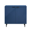 Side Cabinet with Adjustable Shelves and Geometric Door Panels