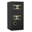 Black Double Door Digital Keypad Safe Cabinet, 13.78"L × 13.78"W × 27.56"H