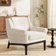 Modern Accent Chair with Flared Arms, Upholstered Lounge Chair, Mid-Century Modern Armchair with Solid Wood Legs, Ergonomic Reading Chair for Living Room, Bedroom