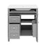 Modern 30'' Bathroom Vanity with Ceramic Top Sink, Grey Storage Cabinet with 2 Drawers and Tip-out Drawer, MDF+Solid Wood Construction