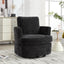Vanity Chair,Swivel Accent Chair, 360 Degree Round Swivel Barrel Chair, Upholstered Comfy Swivel Chairs for Living Room,Accent Chairs for Bedroom, Reading Room,Powder Room,Black