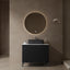 TURIO 30' Bathroom Vanity with Sink, Freestanding Bathroom Storage Cabinet with 2 Doors, Black Ceramic Basin and Carrara White Counter Top, Black Color