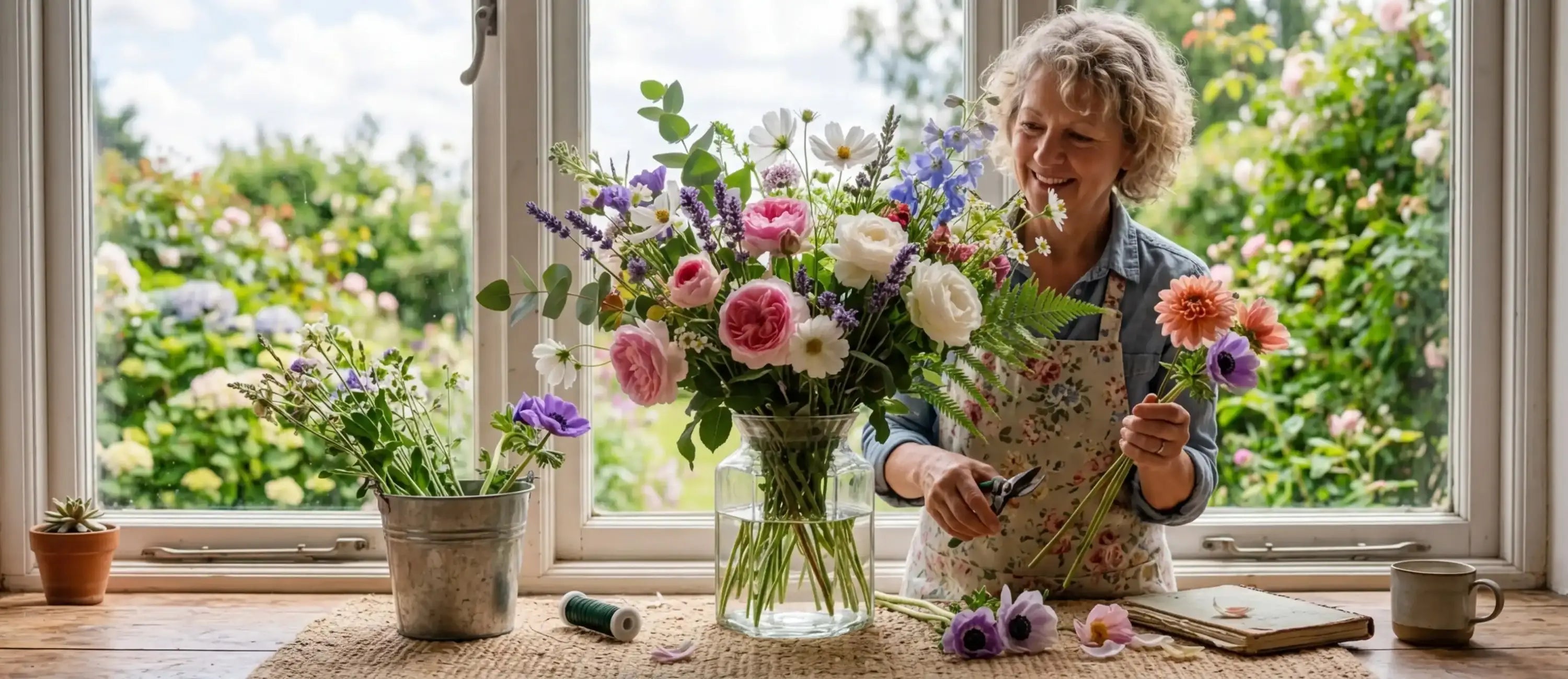 Faux Flower Arrangement