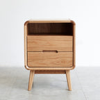 Pure Solid Wood Bedside Cabinet Modern Simple Nightstands Oak Bedside Cabinet Nordic Bedroom Solid Beech Storage Cabinet