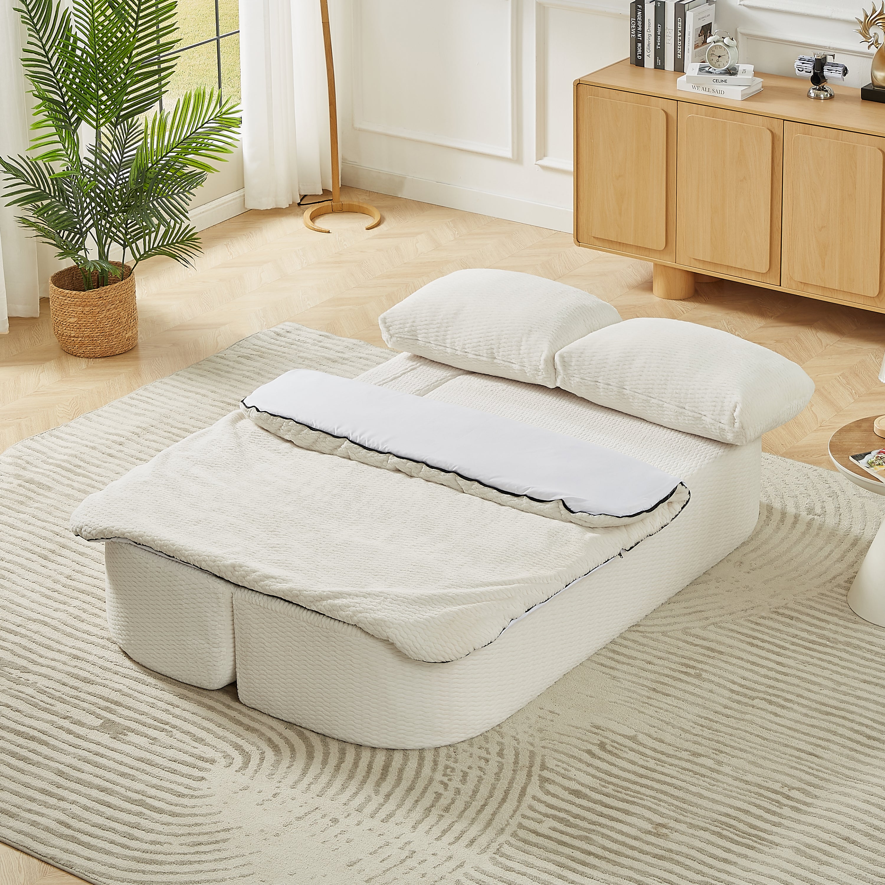 Convertible Sleeper Sofa, Modern Folding Futon Floor Foam Compression Sofa Bed Couch for Living Room Bedroom ApartmentConvertible Sleeper