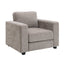 Mid-Century Modern Oversized Accent Chair with Widen Arms, Light Brown Chenille Fabric Upholstered Armchair for Living Room Bedroom Office, 7-Inch Thick Cushion, Solid Wood Legs