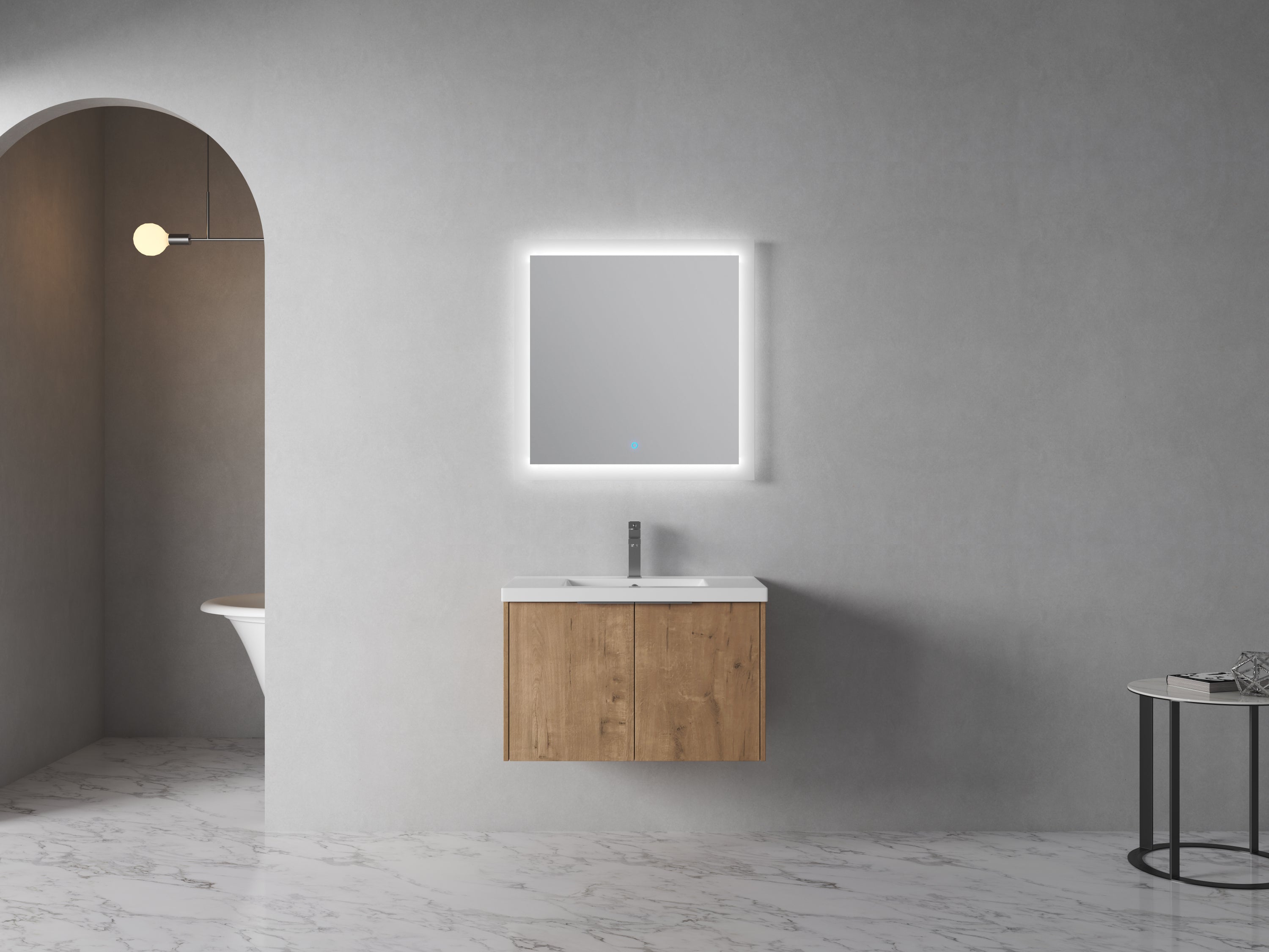 Soft Close Doors Bathroom Vanity With Sink,30 Inch For Small Bathroom,30x18-00630 IMO(KD-Packing) Secondary image