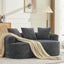 Curved Loveseat, Small Chenille Sofa with 3 Pillows, Deep Seat Couch for Apartment, Living Room, No Assembly Needed