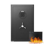 Black Triple Access Security Safe Cabinet, 14.96"L × 12.99"W × 23.62"H