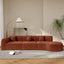 140' Modern Curved Sectional Sofa with High-Density Fully Compressed Sponge and Chaise Lounge, 3-Piece Set, Fully Assembled Right Hand Facing, Perfect for Living Room, Lounge