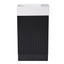 Modern Black Bathroom Vanity with Sink and Two-tier Shelf, MDF Board & Ceramic, 18.6' L x 10.6' W x 33.2' H, Left or Right Orientation
