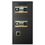 Black Double Door Digital Keypad Safe Cabinet, 15.74"L × 14.17"W × 33.46"H