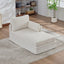 31.69' wide modular sofa bed with cushions, upholstered in soft chenille fabric, sturdy metal legs, strong load-bearing capacity, suitable for living rooms, bedrooms, and apartments. Ivory-R