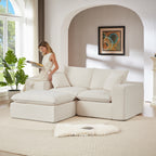 Modern Chenille cloud sofa, freely combinable, comfortable to sit on, suitable for modern living room furniture in homes, apartments, and offices