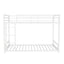 Metal Twin over Twin Bunk Bed with Noise Reduction and Safety Guardrail, White