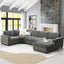 [VIDEO]119' U-Shaped Sectional Sofa, 6 Seat Chenille Corner Couch Set with Cup Holders, Oversized Chaise Lounge, Irregular Corner, Deep and Wide Seat, Comfy Sofa for Living Room&Apartment, 2 Colors