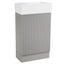 Modern Grey Bathroom Vanity with Sink and Two-tier Shelf, Freestanding MDF Cabinet with Ceramic Top, Left or Right Orientation, 18.6'