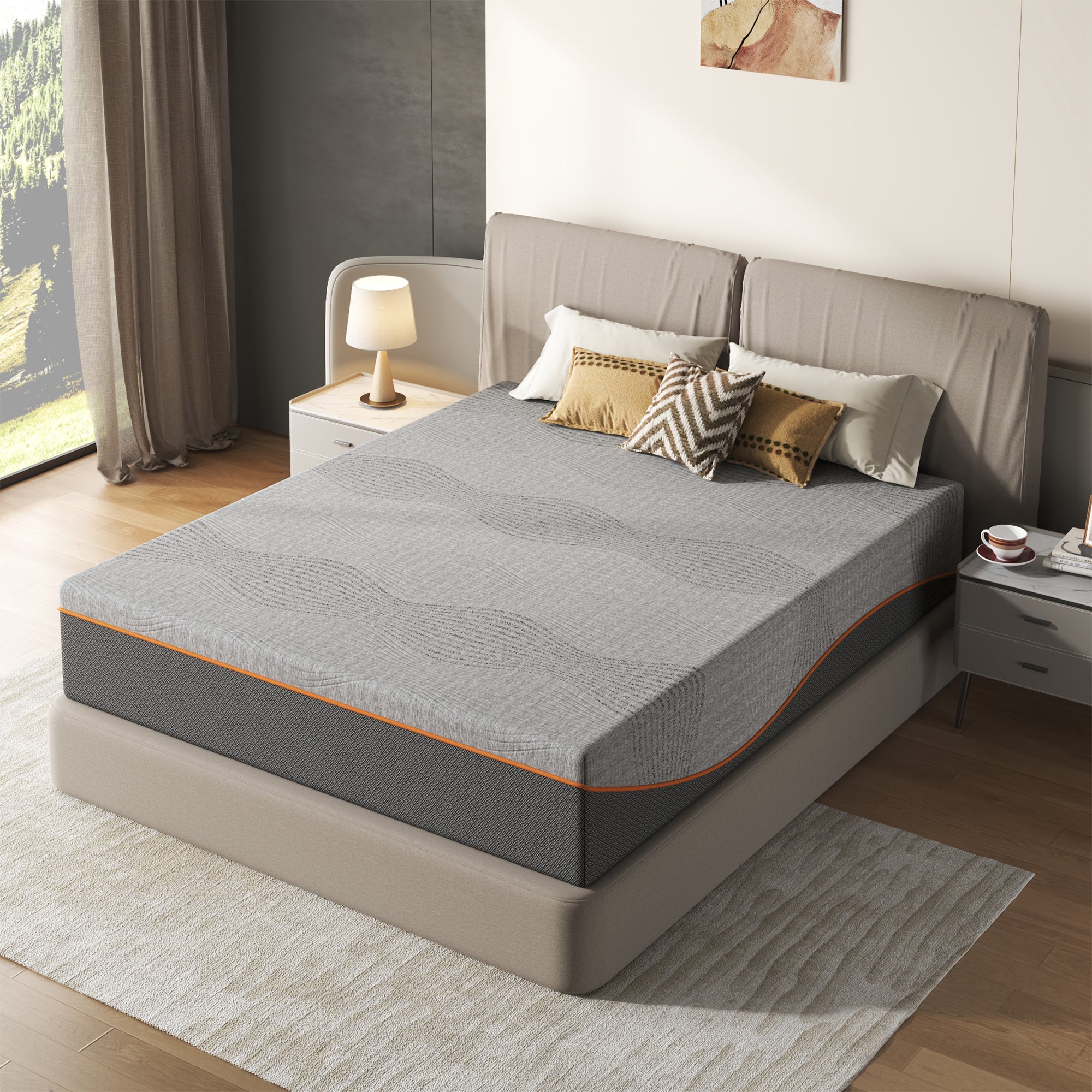 Queen Size Mattress,10 Inch Memory Foam Mattress, Fiberglass Free, Medium Feel, Breathable Cooling Layers, Certified Safe Materials Main image