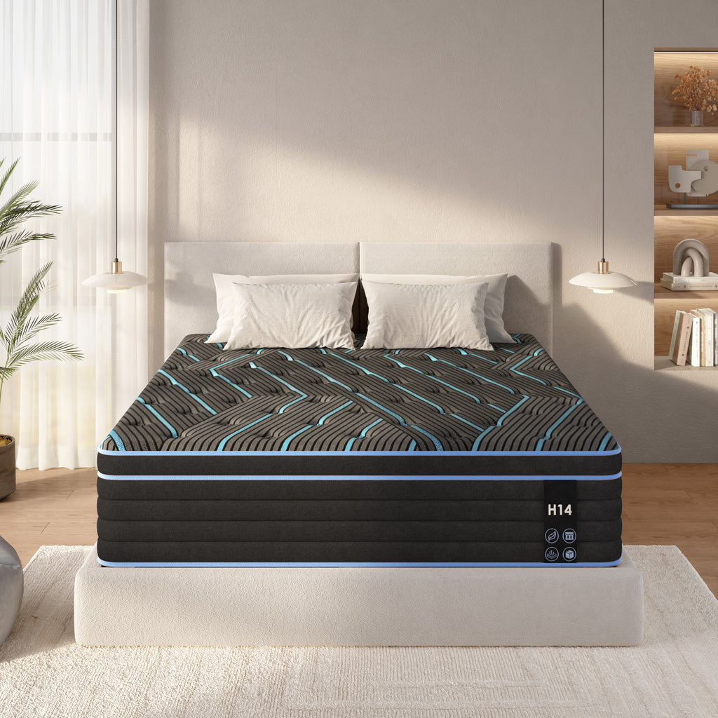King Size Mattress,10 Inch Hybrid Mattress, Individually Pocketed Innerspring, Medium Firm