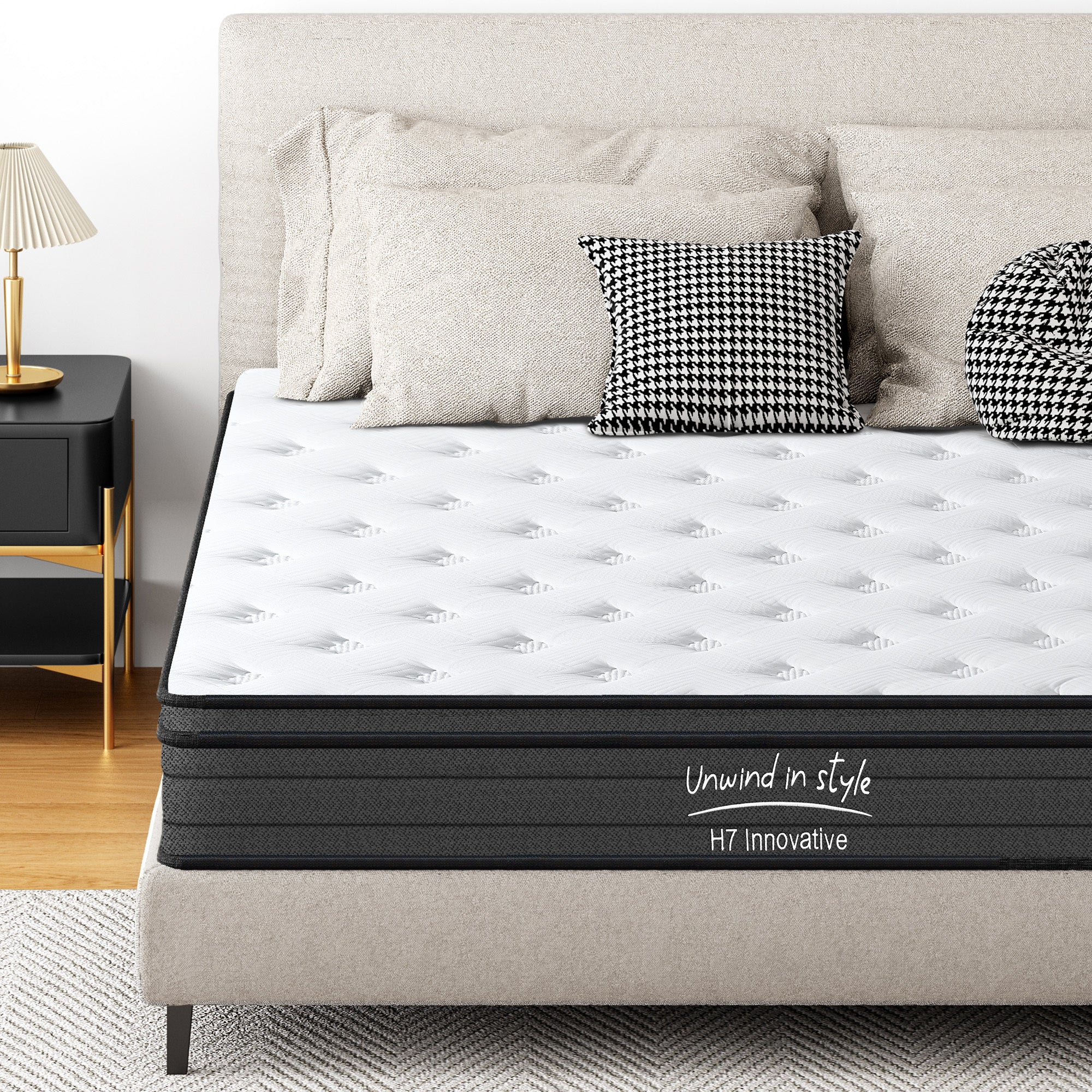 King Size Mattress,10 Inch Hybrid Mattress, Individually Pocketed Innerspring, Medium Firm Secondary image