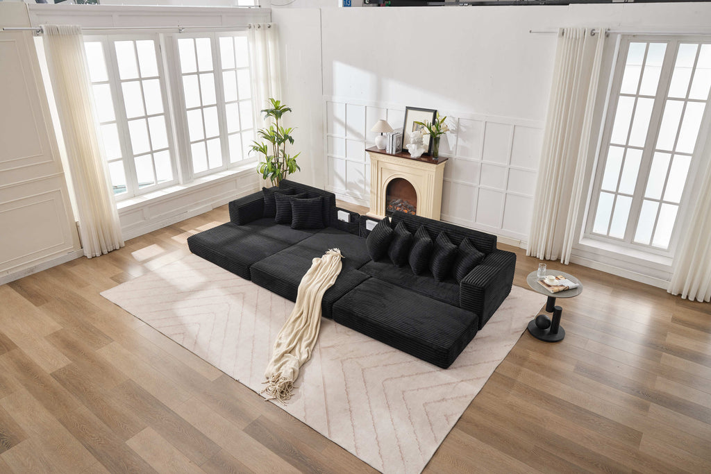 Convertible Floor Sofa Bed, Foldable Mattress Cloud Couch for Space Saving, Corduroy Compressed Sleeper Sofa Bed, Multi-Functional Folding Bed Couch for Living Room, Small Apartment