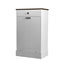 Tilt Out Trash Cabinet with Drawer, 10 Gallon Farmhouse Hamper for Kitchen & Living Room, White MDF