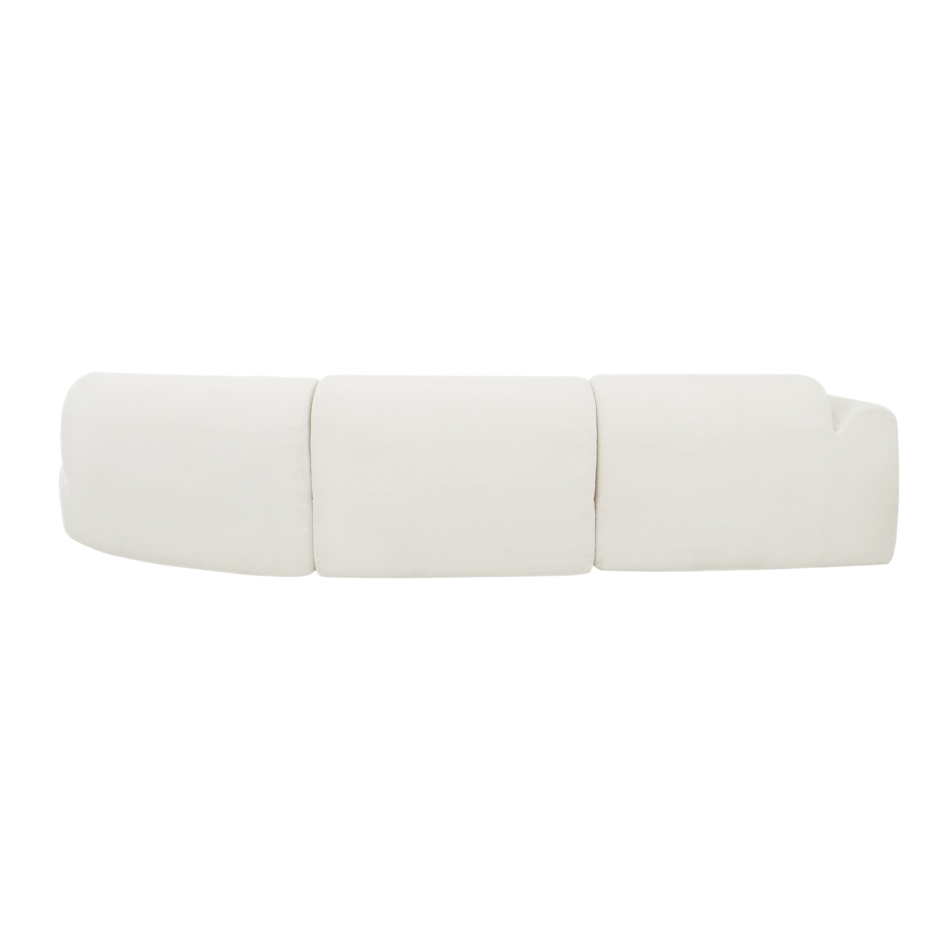 140' Modern Curved Sectional Sofa with High-Density Fully Compressed Sponge and Chaise Lounge, 3-Piece Set, Fully Assembled Right Hand Facing, Perfect for Living Room, Lounge Secondary image