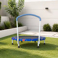 36" Kids Mini Trampoline with Padded Safety Handle and Printed Frame Cover
