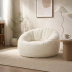 Velvet Foam Bean Bag Chair with Supportive Backrest