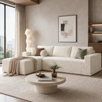 108-Inch Corduroy Boneless L-Shaped Sectional Sofa with Oversized Chaise