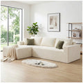 108-Inch Corduroy Boneless L-Shaped Sectional Sofa with Oversized Chaise
