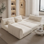 102-Inch Modular Boneless Cloud Sectional Sofa Bed with Deep Seating