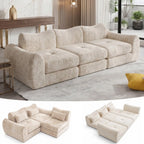 102-Inch Modular Boneless Cloud Sectional Sofa Bed with Deep Seating