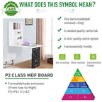 34.75" Wall-Mounted Fold-Out Desk with Storage Shelves and Blackboard Panel